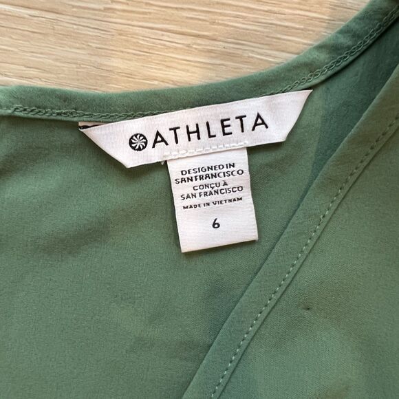 Athleta Brooklyn Jumpsuit Green-Size 6 - Picture 8 of 10